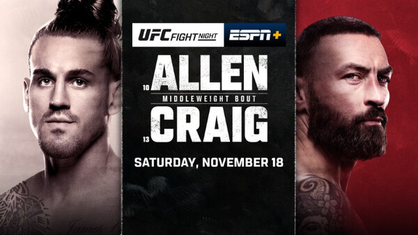 Watch UFC Fight Night: Allen vs Craig 11/18/23